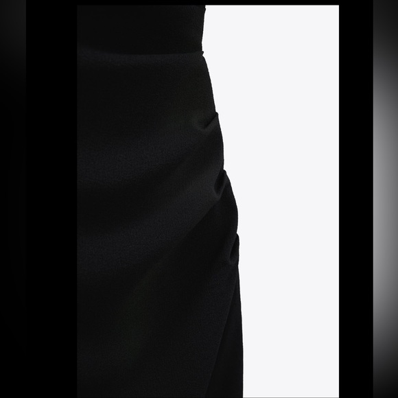 ZARA STRAIGHT NECK MIDI DRESS - Picture 9 of 9